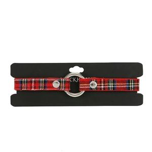 💋 HOT TOPIC PLAID RING CHOKER